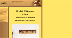 Desktop Screenshot of kaffeeroesterei-rudolph.de